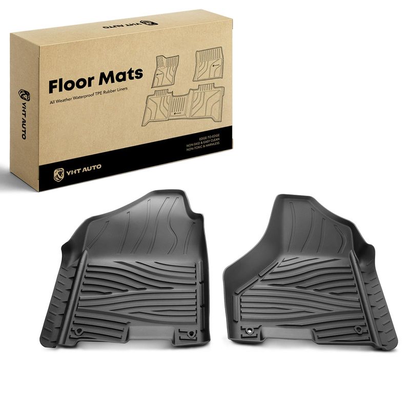 2x Front Black Floor Mats Liners for Ram 1500 2011-2018 2500 3500 Dodge Ram 1500