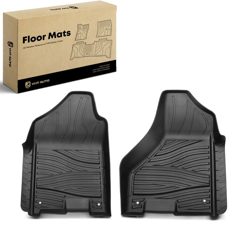 2x Front Black Floor Mats Liners for Ram 1500 2011-2018 2500 3500 Dodge Ram 1500
