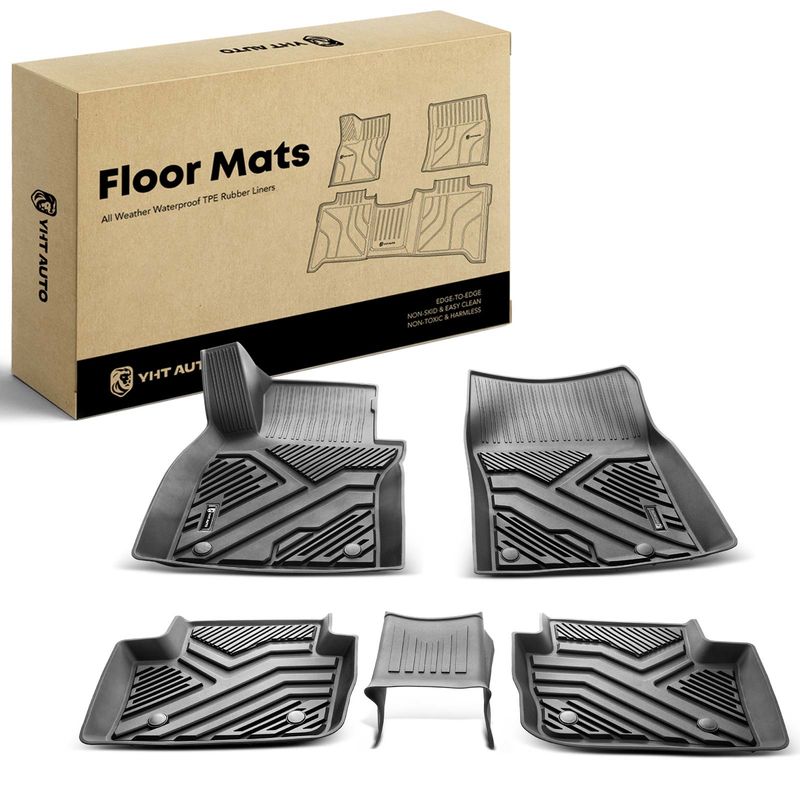 3x Front & Rear Black Floor Mats Liners for Mazda 3 2019-2021 CX-30 TPE