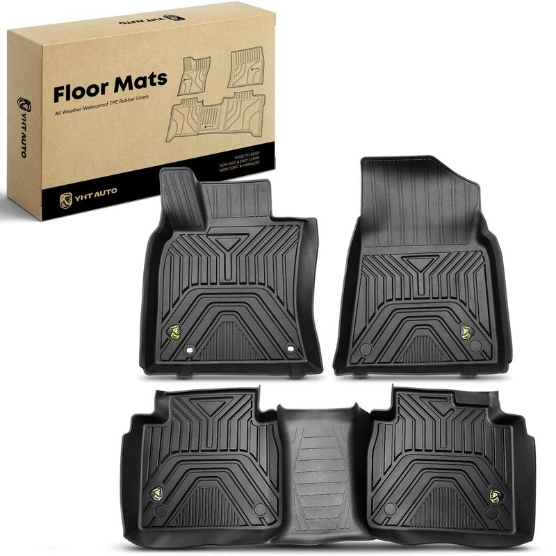 3x Front & Rear Black Floor Mats Liners for Toyota Avalon 2019-2023 TPE