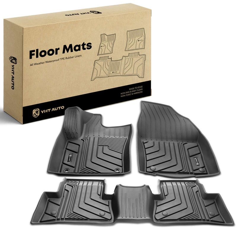 3x Front & Rear Black Floor Mats Liners for Toyota C-HR 2018-2022 Sport Utility