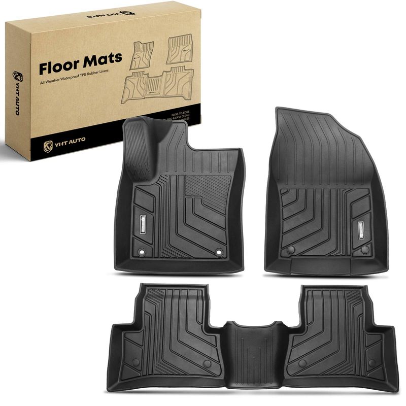 3x Front & Rear Black Floor Mats Liners for Toyota C-HR 2018-2022 Sport Utility