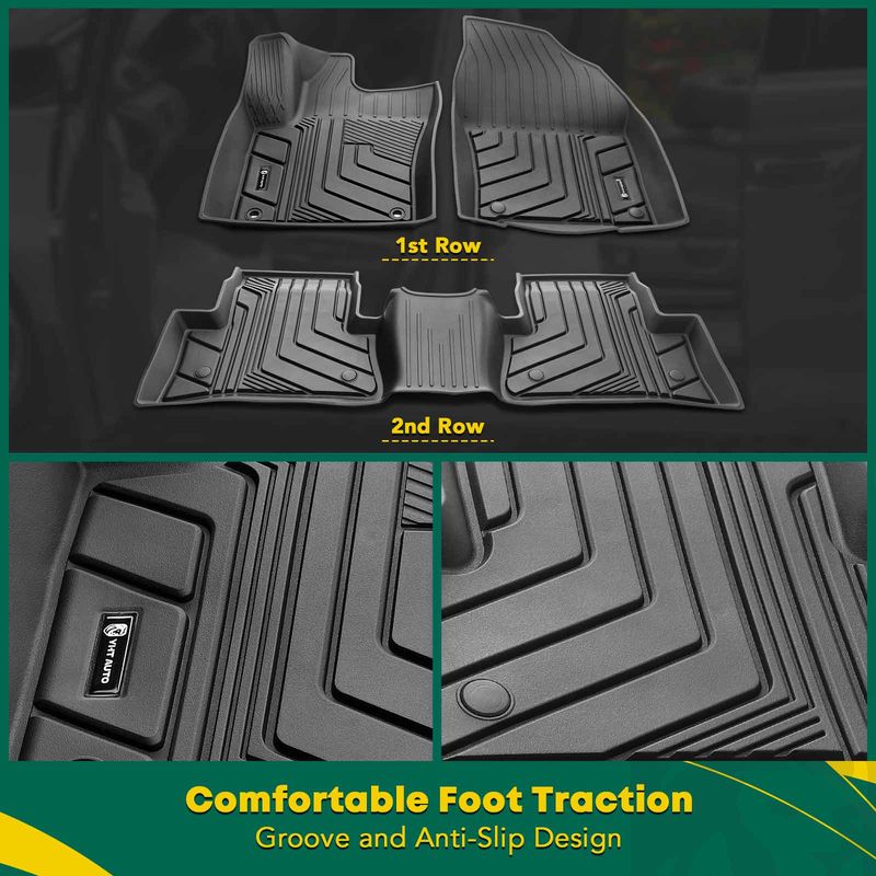 3x Front & Rear Black Floor Mats Liners for Toyota C-HR 2018-2022 Sport Utility