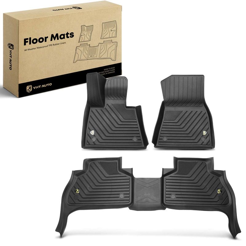 3x Front & Rear Black Floor Mats Liners for BMW X5 G05 2019-2023
