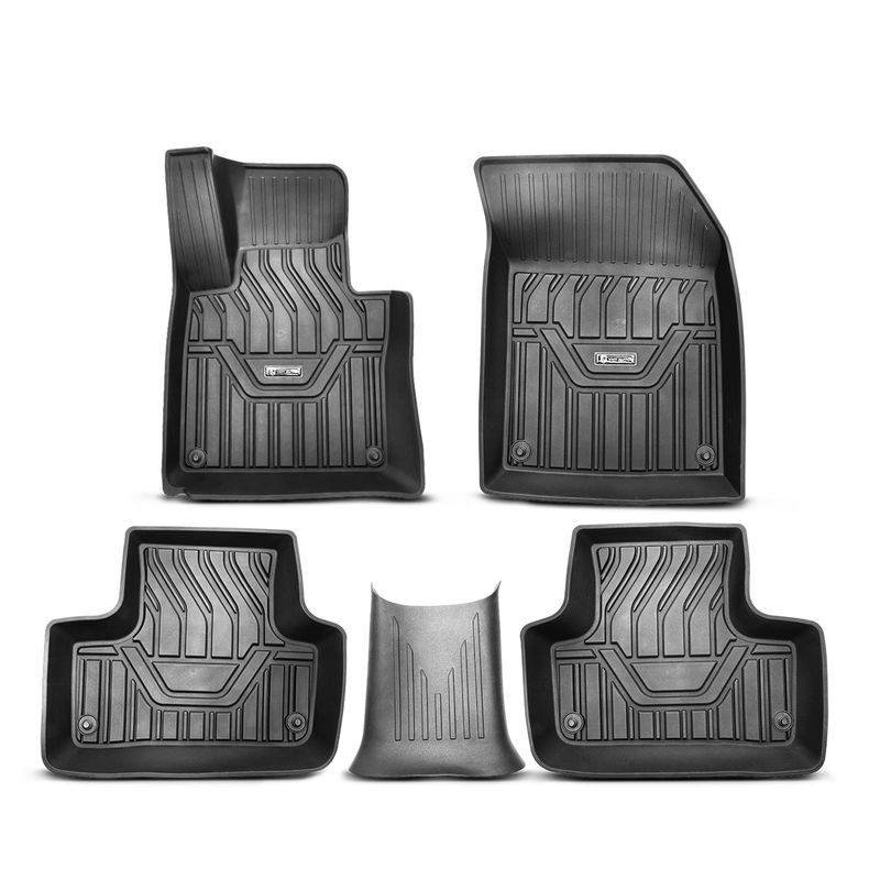 3x Front & Rear Black Floor Mats Liners for Volvo XC60 2018-2023