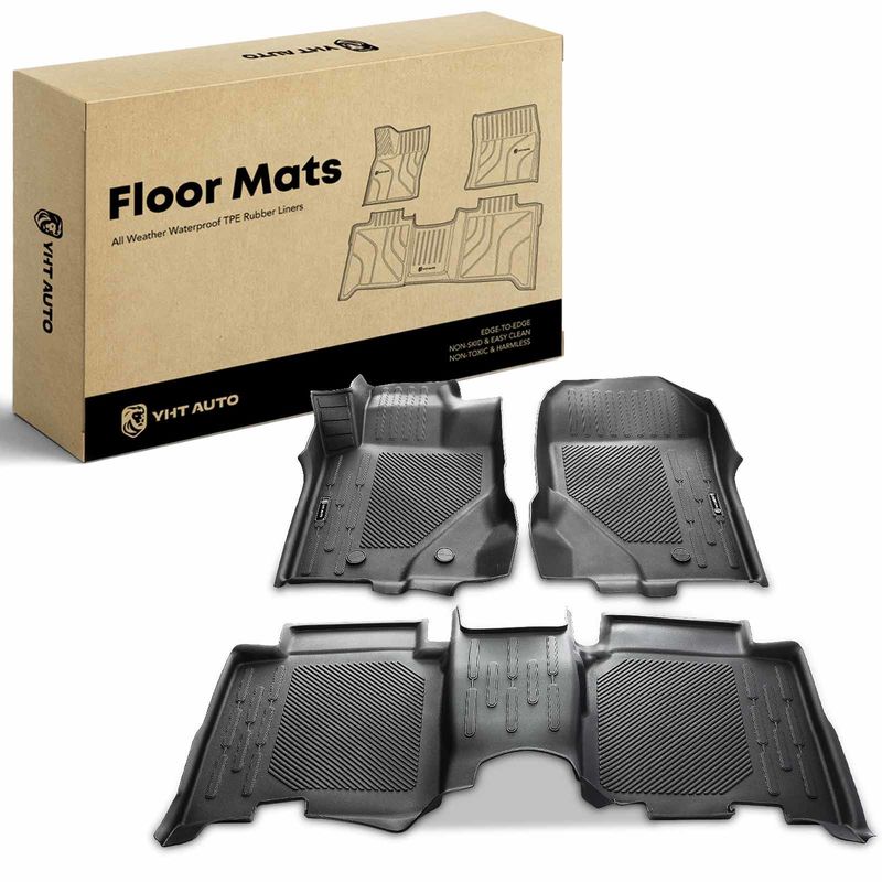 3x Front & Rear Black Floor Mats Liners for Ford Bronco 2021-2023 SUV 4-Door