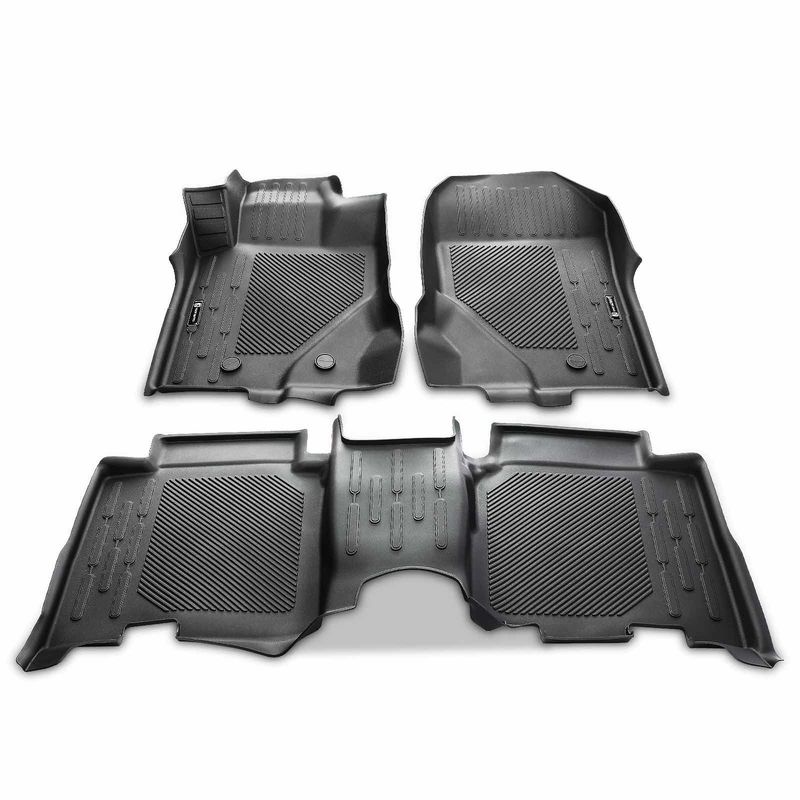 3x Front & Rear Black Floor Mats Liners for Ford Bronco 2021-2023 SUV 4-Door