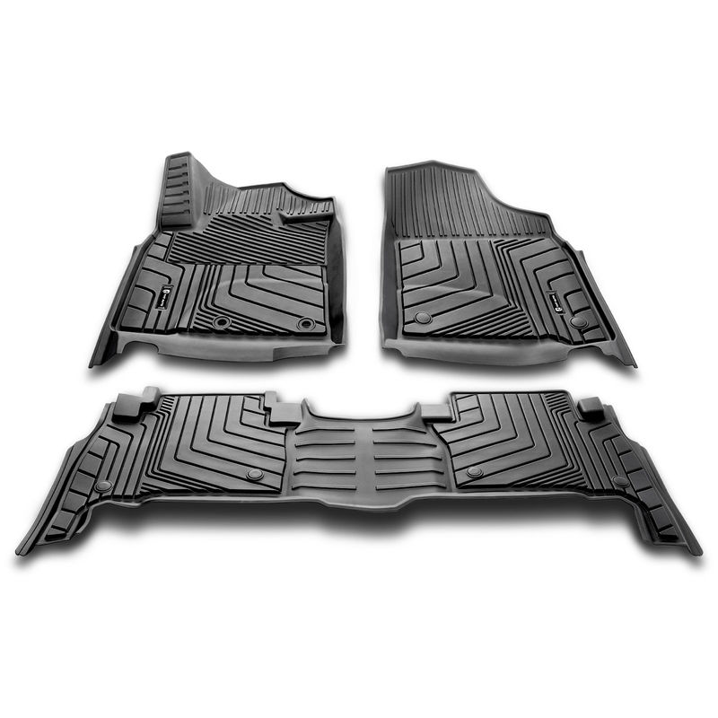 3x Front & Rear Black Floor Mats Liners for Toyota Land Cruiser 10-20 SUV 5-Seats