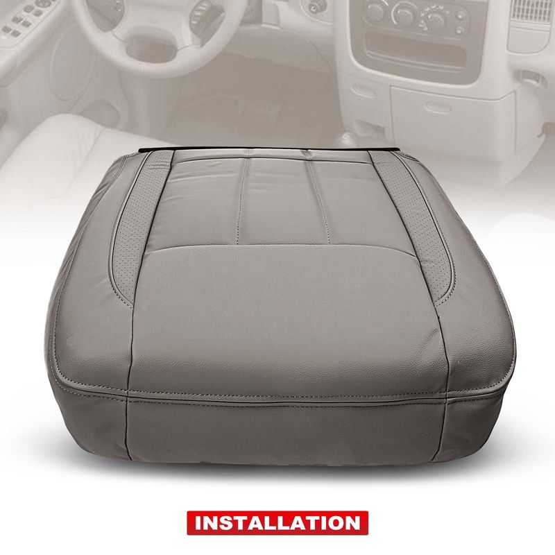 Front Driver Seat Cover for Dodge Ram 1500 2500 3500 2006-2009 Khaki Leather