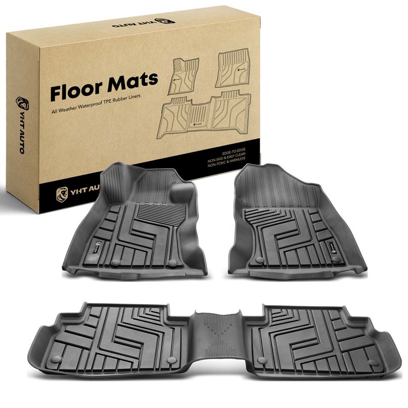 3x Front & Rear Black Floor Mats Liners for Subaru Forester 2019-2022