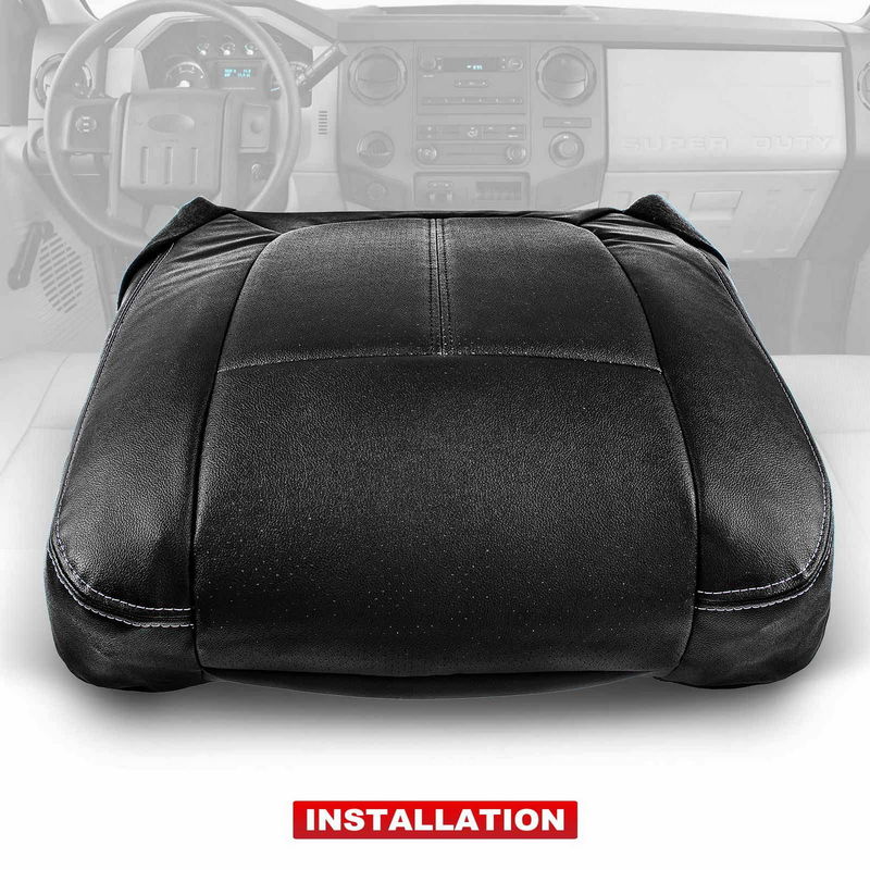 Front Driver Seat Cover for Ford F-250 F-350 F-450 11-16 Charcoal Black