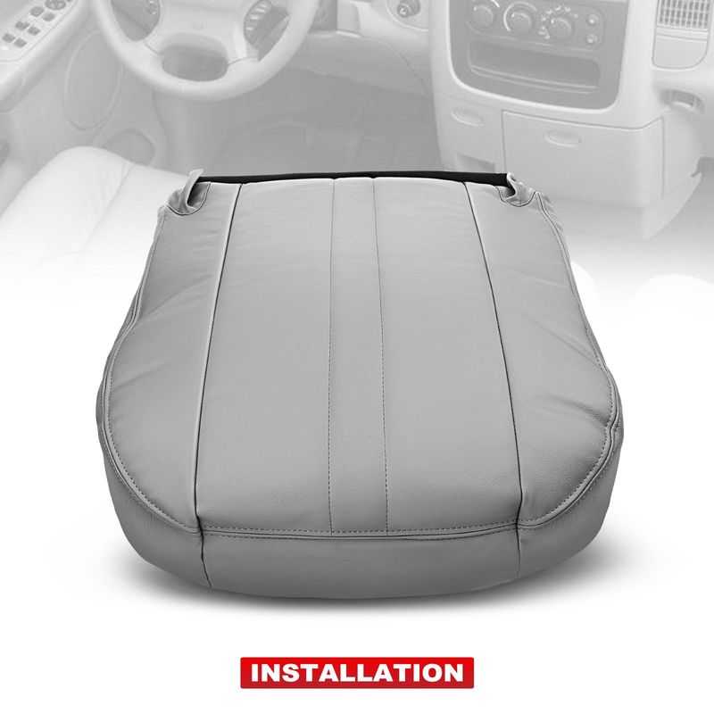 Front Driver Seat Cover for Chevy Express 1500 2500 3500 GMC Pewter Gray