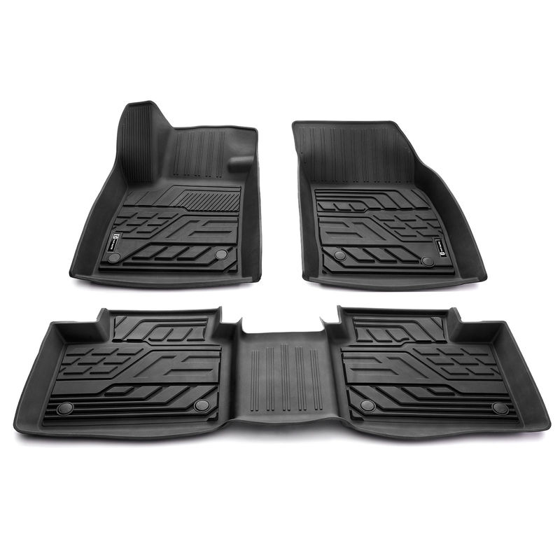 3x Front & Rear Black Floor Mats Liners for Ford Focus 2019 2020 2021 2022