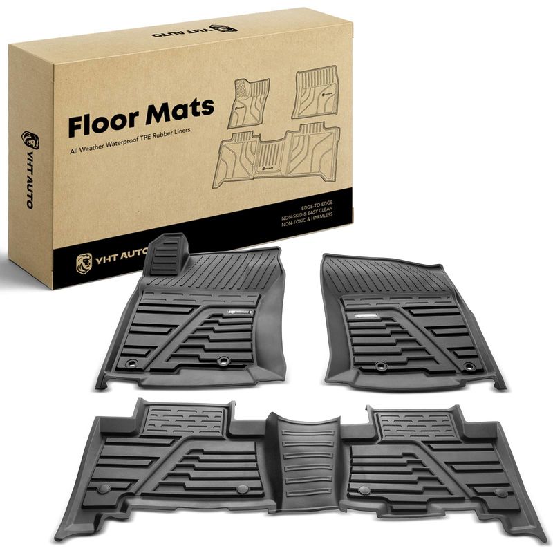3x Front & Rear Black Floor Mats Liners for Lexus GX460 2014-2022 Toyota 4Runner
