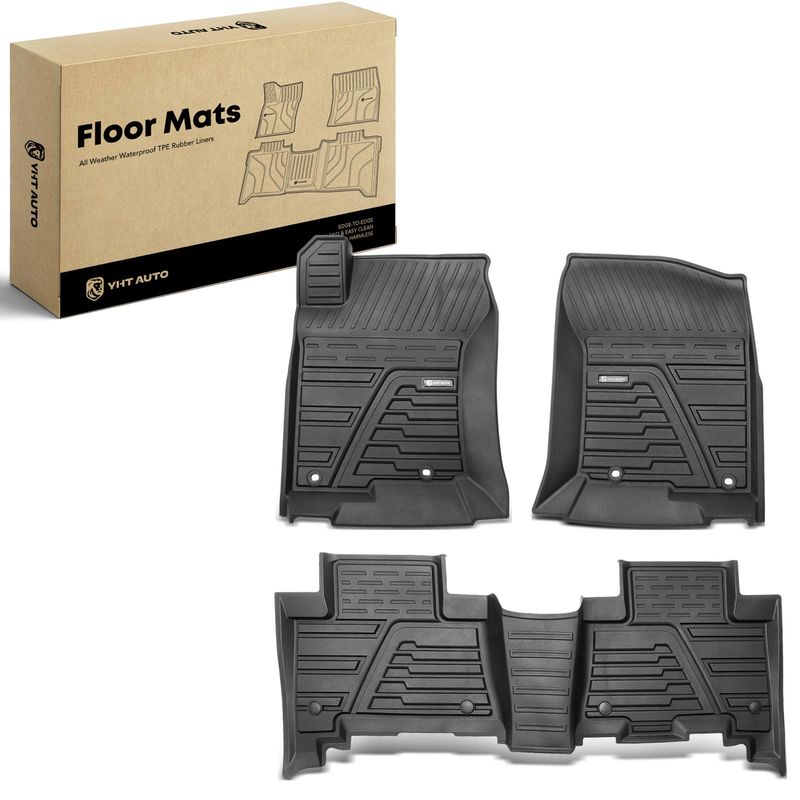 3x Front & Rear Black Floor Mats Liners for Lexus GX460 2014-2022 Toyota 4Runner