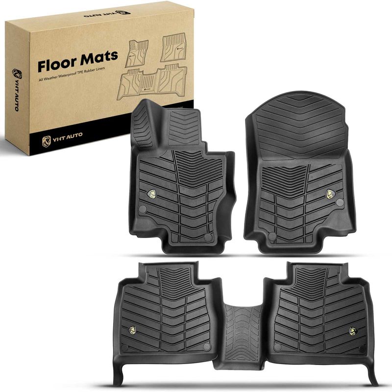 3x Front & Rear Black Floor Mats Liners for Mercedes-Benz V167 GLE350 GLE580 AMG