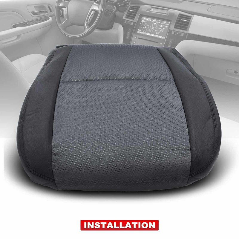 Front Driver Seat Cover for Chevrolet Silverado 1500 GMC Sierra 1500 Black Cloth