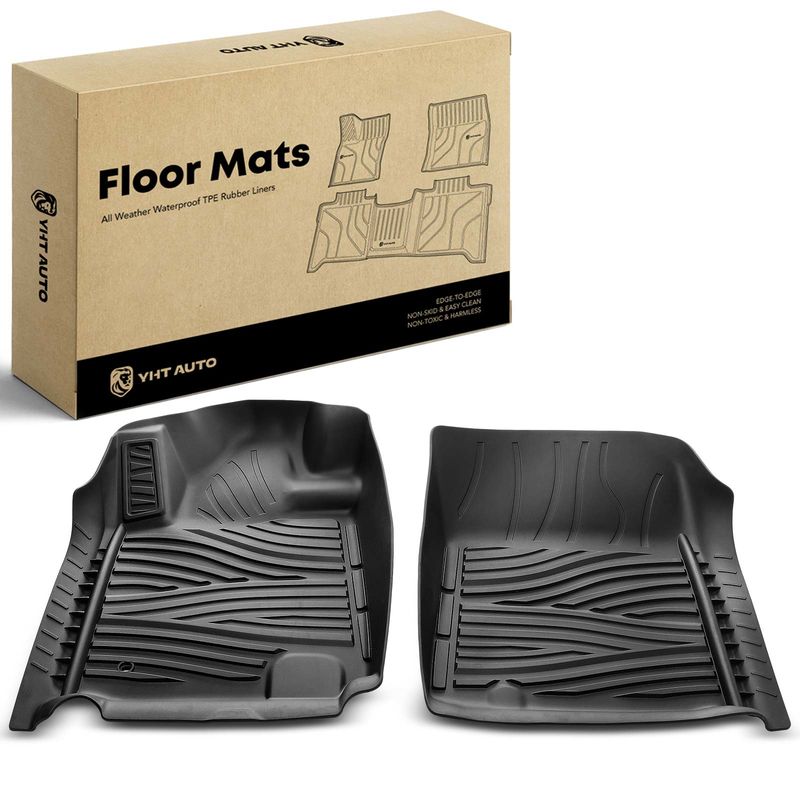 2x Front Black Floor Mats Liners for Toyota Tundra 2012-2021 TPE