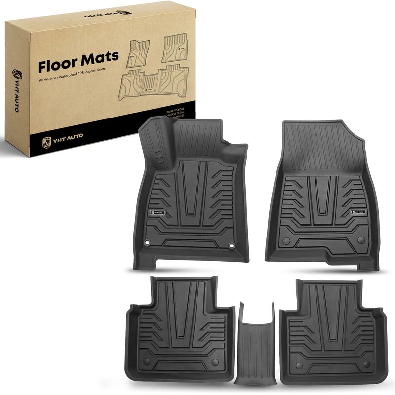 5x Front & Rear Black Floor Mats Liners for Honda Accord 2018-2022