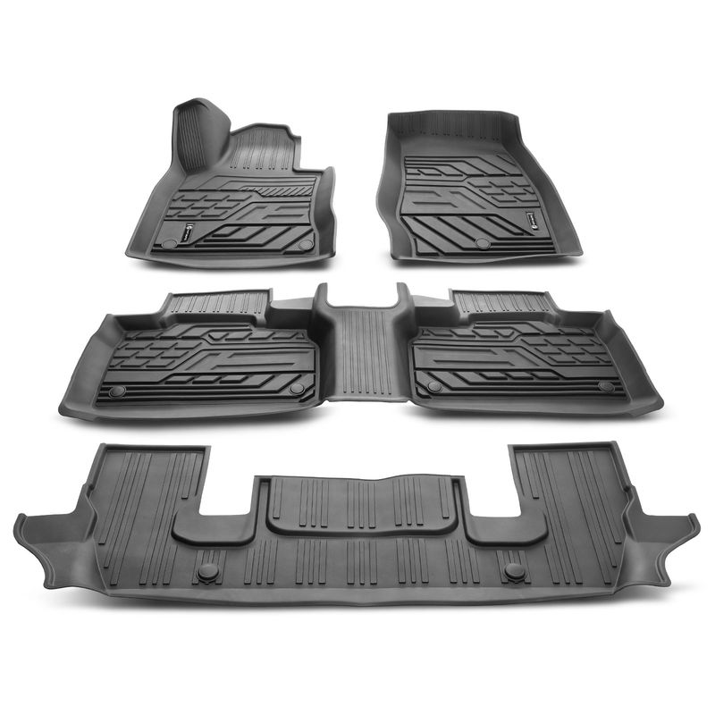 4x Front & Rear Black Floor Mats Liners for Ford Explorer 2019-2021 SUV