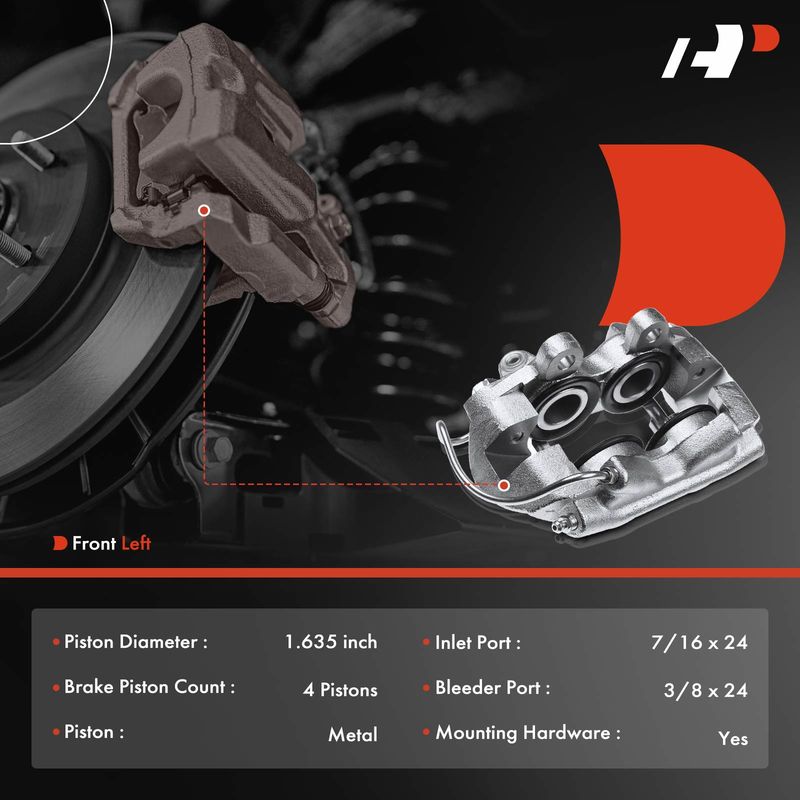 Front Driver Brake Caliper for Ford Mustang Falcon Mercury Comet Cougar 1967