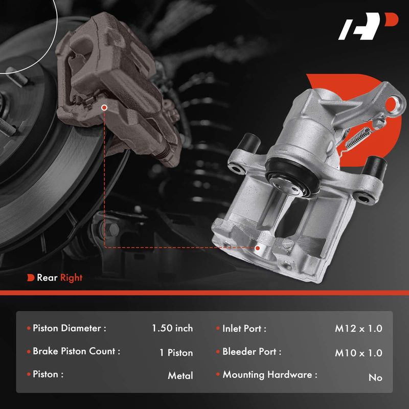 Rear Passenger Brake Caliper for Saab 9-3 2005-2011 9-3X 2010-2011