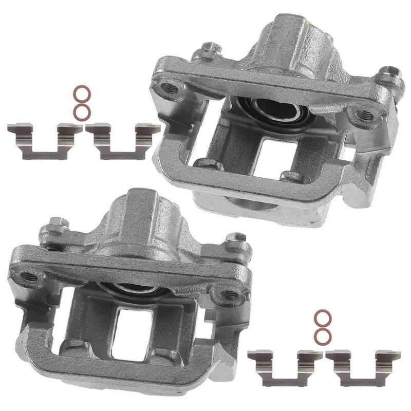 2x Rear Brake Caliper with Bracket for Nissan Leaf 11-18 Rogue 14-18