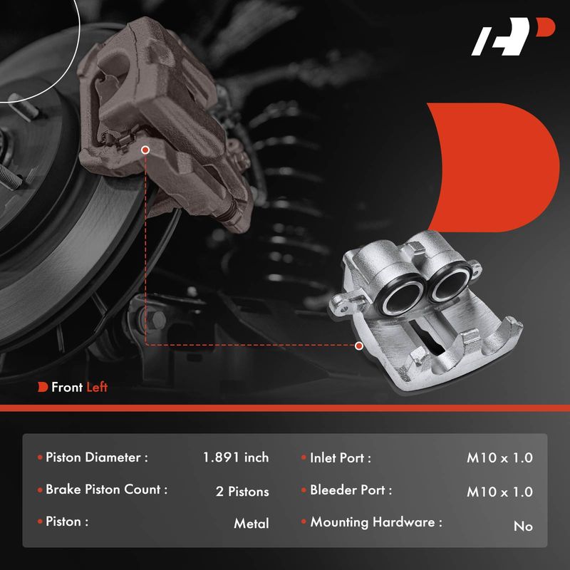 Front Driver Brake Caliper for Land Rover Discovery 99-02 Range Rover 95-02
