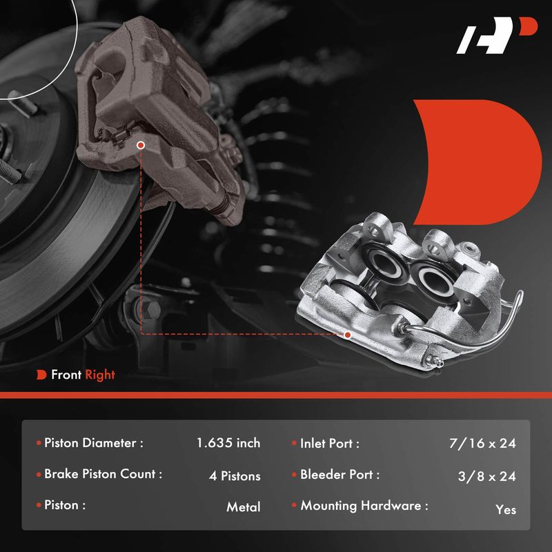 Front Passenger Brake Caliper for Ford Mustang Falcon Mercury Comet Cougar 1967