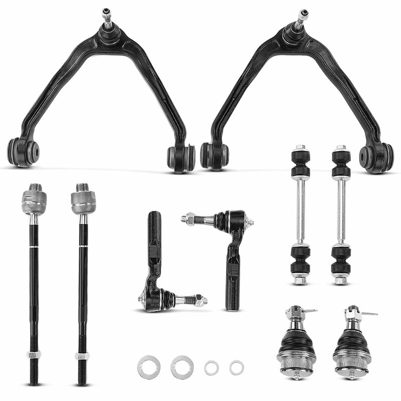10x Front Control Arm & Ball Joint & Sway Bar Link Tie Rod End for Chevy Express