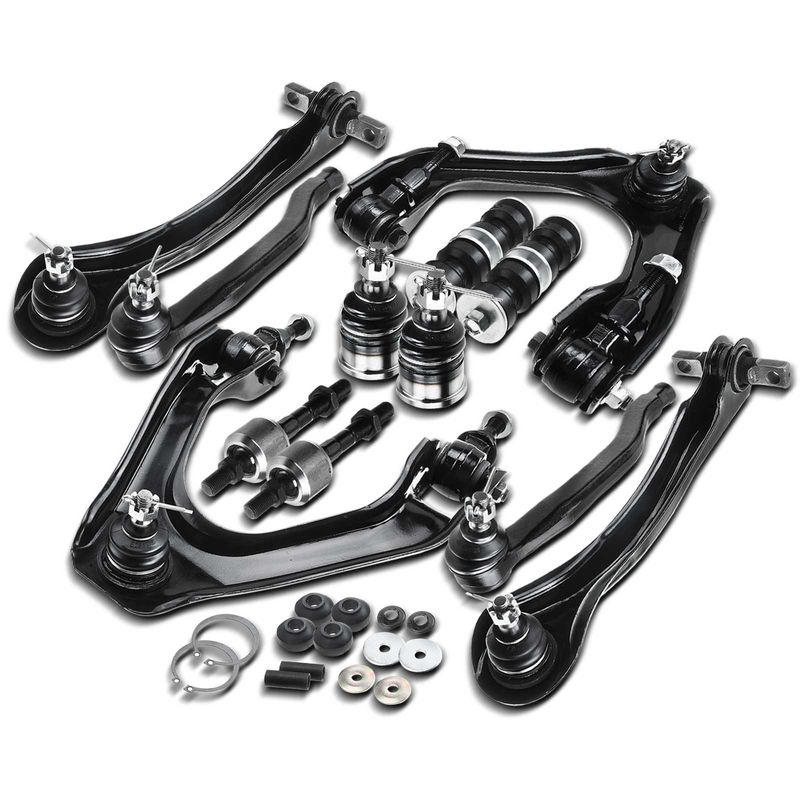 14x Front & Rear Control Arm with Ball Joint Tie Rod End for Honda Accord 90-93