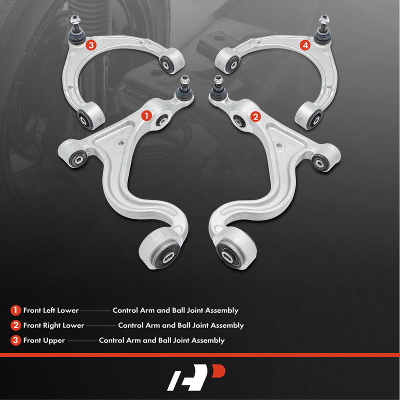 4x Control Arm and Ball Joint Assembly for Porsche Panamera 2010-2014